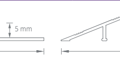Alternative view of Perfil RAMP - Aluminio para Piso Vinilico